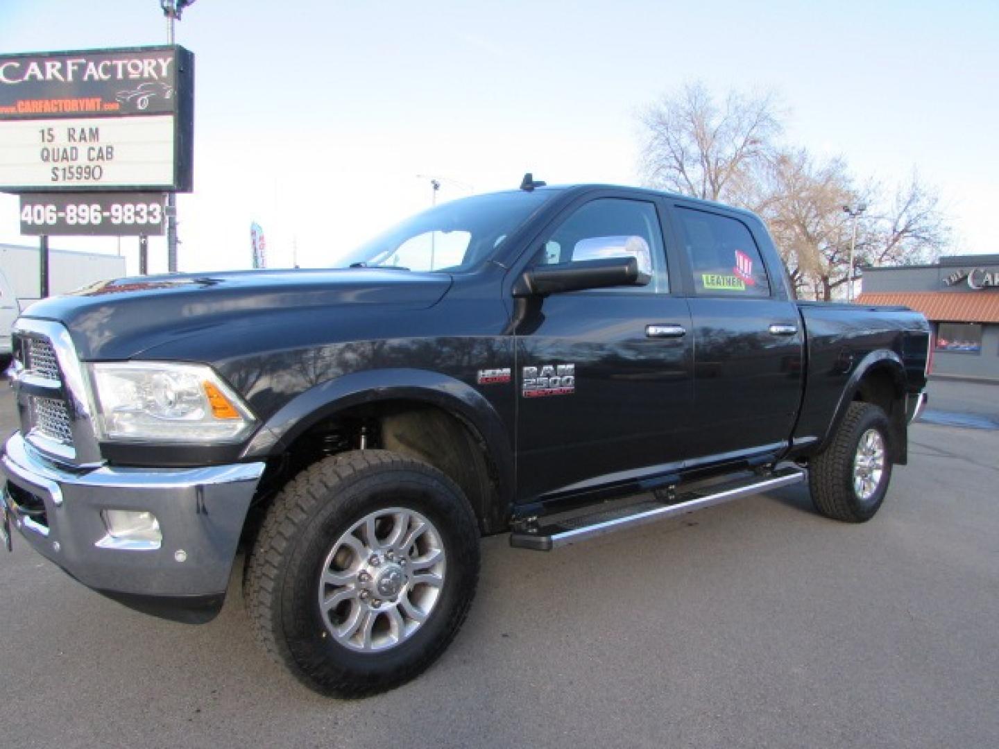 2016 Gray /Black Leather RAM 2500 Laramie Crew Cab SWB 4WD (3C6UR5FJ0GG) with an 6.4L V8 engine, 6A transmission, located at 4562 State Avenue, Billings, MT, 59101, (406) 896-9833, 45.769516, -108.526772 - Photo#0